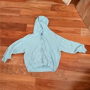 American Eagle Soft Sky Blue Zip Up Hoodie